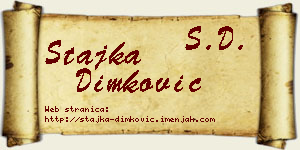 Stajka Dimković vizit kartica